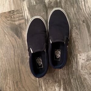 Navy slip on vans size 7Men/8.5